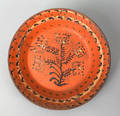 North Carolina Wachovia Area redware shallow bowl late 18th c