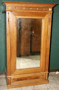 121173 GERMAN WALNUT  BURLED WALNUT ARMOIRE