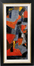 112095 SERGE POLIAKOFF OIL ON BOARD ABSTRACT