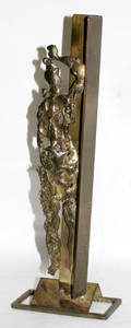 111299 OLIVIER DEL COMP METAL SCULPTURE AGAINST POST