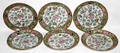 111273 CHINESE ROSE MEDALLION PORCELAIN PLATES