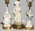 110130 CONTINENTAL BISQUE FIGURE AS LAMP  LAMPS