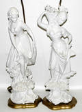 110129 ITALIAN PORCELAIN FIGURAL LAMPS