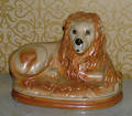 102194 STAFFORDSHIRE POTTERY LION