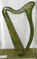 102189 IRISH CELTIC HANDDECORATED HARP