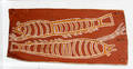 100064 MUS MANYITA BARK PAINTING TOTEM GRAYFISH