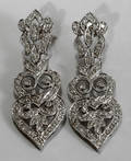 090113 DIAMOND  WHITE GOLD EARRINGS