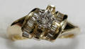 090112 GOLD  DIAMOND BEZEL SET RING