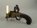 George III brass and wrought iron tinder lighter 18th c