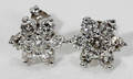 122238 14 CT DIAMOND  14KT GOLD SNOWFLAKE EARRINGS