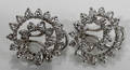 122228 WHIRL PATTERN DIAMOND EARRINGS 3 CT W GOLD