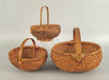 Three Pennsylvania split oak baskets late 19th c