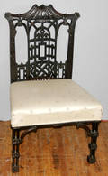 111320 CHINESE CHIPPENDALE STYLE MAHOGANY SIDE CHAIR