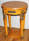 111318 FRENCH EMPIRE STYLE ROUND TABLE W ORMOLU