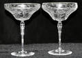 110204 LIBBEY SIGNED CRYSTAL BLOWN CHAMPAGNES
