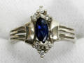 090132 SAPPHIRE DIAMOND  WHITE GOLD RING