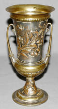 090146 ELKINGTON SILVER CO SILVER W BRASS RELIEF CUP