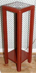 11209 CHINESE RED LACQUER PLANT STAND H 35 W 11