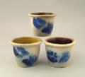 Three miniature stoneware crocks ca 1900