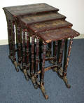 10197 CHINESE LACQUER NEST TABLES H28 W22 D135