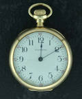 122254 WALTHAM OPEN FACE 14K GOLD FILLED POCKET WATCH