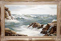 120265 OIL PAINTING 36 X 24 SEASCAPE W ROCKY COAST