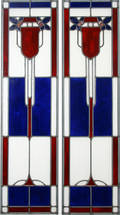 120255 LEADED GLASS WINDOWS H 41 W 11