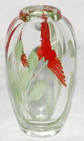 111355 ORIENT  FLUME GLASS PAPERWEIGHT VASE