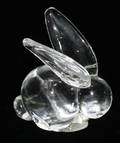 111354 STEUBEN GLASS FIGURE RABBIT AS IS
