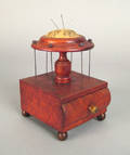 Pennsylvania birdseye maple sewing box mid 19th c