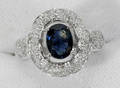 110235 SAPPHIRE DIAMOND  WHITE GOLD RING
