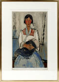 102263 AMADEO MODIGLIANI COLOR ETCHING  AQUATINT