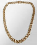 092160 YELLOW GOLD DOUBLE LINK NECKLACE