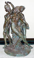 092148 BRONZE GARDEN FIGURE OF THREE GRACES