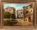 092166 ALEXANDRE DEFAUX OIL ON CANVAS TOWN SQUARE