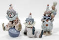 11270 LLADRO PORCELAIN SPOTTED CLOWNS H 5  7