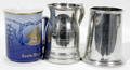 11238 BING  GRONDAHL PORCELAIN  ENG PEWTER MUGS