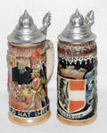 10232 GERMAN PORCELAIN STEINS TWO H 8