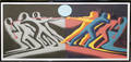 122292 MARK KOSTABI SILKSCREEN TUG OF WAR