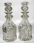 121290 PITTSBURGH BLOWN GLASS DECANTERS FLINT GLASS