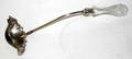 121288 CUT GLASS  SHEFFIELD PLATE PUNCH BOWL  LADLE