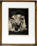 112214 JOSEPH MARGULIES LITHOGRAPH THE SEEKER