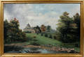 112223 OIL ON CANVAS COUNTRY CLUB  GREENS