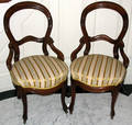 102316 VICTORIAN ROSEWOOD SIDE CHAIRS W OPEN BACKS