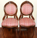 102304 VICTORIAN HANDCARVED MAHOGANY SIDE CHAIRS