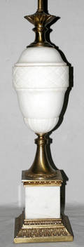 101327 CARVED ALABASTER  ONYX LAMP