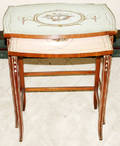 101319 ITALIAN STYLE DECORATED MAHOGANY NEST TABLES