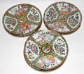 101303 CHINESE PORCELAIN ROSE MEDALLION PLATES