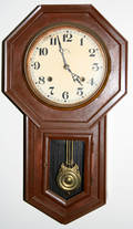 100172 REGULATOR MAHOGANY WALL CLOCK