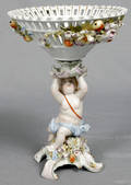 092185 CG SCHIERHOLZ PORCELAIN FIGURAL COMPOTE